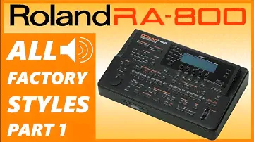 Roland RA-800 All Styles Part 1 - G800 RA800 Midi Arranger