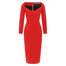 Приталенное платье-миди Roland Mouret-0