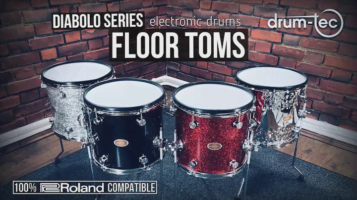 drum-tec electronic drums diabolo floor toms demo with Roland TD-17 & TD-27