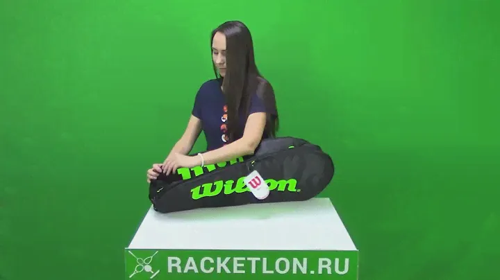 Теннисная сумка Wilson Team 2 Comp Black Green