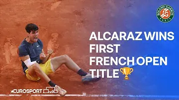 HISTORY IS MADE! 🤩 Carlos Alcaraz wins his first French Open Title! 🏆