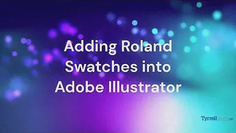 Adding/Importing Roland Spot Color Swatches Into Illustrator